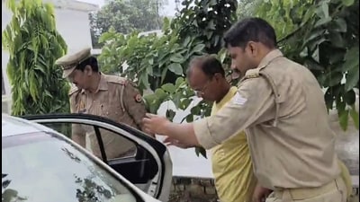 Jain, 47, a resident of Kavi Nagar, Ghaziabad, was arrested by the Uttar Pradesh special task force (STF) for allegedly operating a fake consulate from his rented residence while claiming diplomatic status from unrecognised micronations such as Westarctica, Seborga, Ladonia, and the fictional state of Paulovia. (HT Photos/Video Grab) Jain, 47, a resident of Kavi Nagar, Ghaziabad, was arrested by the Uttar Pradesh special task force (STF) for allegedly operating a fake consulate from his rented residence while claiming diplomatic status from unrecognised micronations such as Westarctica, Seborga, Ladonia, and the fictional state of Paulovia. (HT Photos/Video Grab)