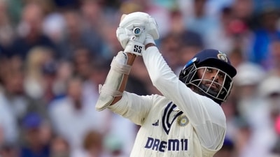 Stuart Broad rubs salt on Washington Sundar's wounds. (PTI) Stuart Broad rubs salt on Washington Sundar's wounds. (PTI)