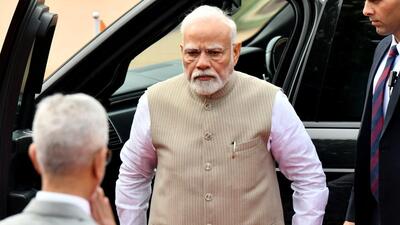 Prime Minister Narendra Modi being received by external affairs minister S Jaishankar at the Rashtrapati Bhavan in New Delhi. (REUTERS FILE PHOTO)