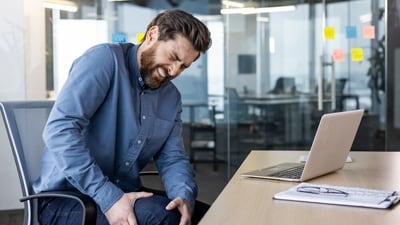 Office goers suffer from challenging knee pains. (Shutterstock) Office goers suffer from challenging knee pains. (Shutterstock)