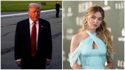 Donald Trump’s reaction comes as Sydney Sweeney is facing heat over being a registered Republican. (AP) Donald Trump’s reaction comes as Sydney Sweeney is facing heat over being a registered Republican. (AP)