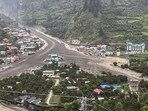 A view of Dharali market area after the flash floods triggered by a suspected cloudburst at Kheer Gad area of Uttarkashi district, Uttarakhand. 