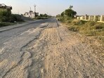 A view of the dilapidated road in Amritsar. (HT File) A view of the dilapidated road in Amritsar. (HT File)