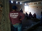 Members of the search collective "Hasta Encontrarte" gather at the property where the bodies of 32 people were found in a clandestine grave in the community of La Calera in Guanajuato. Members of the search collective "Hasta Encontrarte" gather at the property where the bodies of 32 people were found in a clandestine grave in the community of La Calera in Guanajuato.
