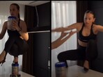 Mariana Barutkina unsuccessfully attempts the Nicki Minaj pose..