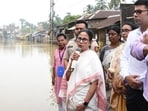 West Bengal chief minister Mamata Banerjee along with MP Dev Adhikari visited the flood-affected areas of Ghatal to assess the situation firsthand in West Medinipur district (AITC Photo) West Bengal chief minister Mamata Banerjee along with MP Dev Adhikari visited the flood-affected areas of Ghatal to assess the situation firsthand in West Medinipur district (AITC Photo)