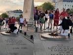 Desecrating a war memorial in France can lead to fines or jail time under broader public order statutes.