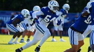 Indianapolis Colts backup running back Salvon Ahmed was injured after rookie Trey Washington's hip-drop tackle during Sunday's practice (AP) Indianapolis Colts backup running back Salvon Ahmed was injured after rookie Trey Washington's hip-drop tackle during Sunday's practice (AP)