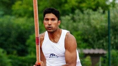 Indian athlete Tejaswin Shankar broke his own national decathlon record securing 7,826 points to finish in the fourth spot during the Wieslaw Czapiewski Memorial 2025. (IIS) Indian athlete Tejaswin Shankar broke his own national decathlon record securing 7,826 points to finish in the fourth spot during the Wieslaw Czapiewski Memorial 2025. (IIS)