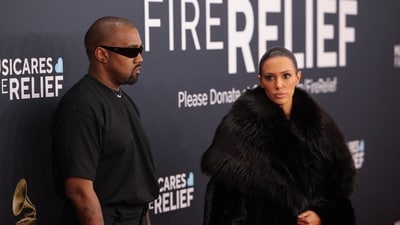 File photo of Kanye West and Bianca Censori at the red carpet during the 67th Annual Grammy Awards. (REUTERS)
