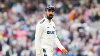 India's KL Rahul reacts as rain halts play during the second day of the fifth Test cricket match between India and England, at The Oval (PTI) India's KL Rahul reacts as rain halts play during the second day of the fifth Test cricket match between India and England, at The Oval (PTI)