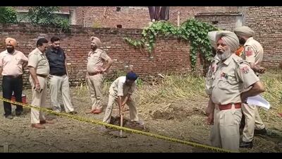 Police officials in the where the crime is said to have taken place in 2014.