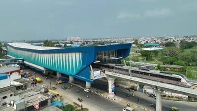The RRTS project spans 82km to link three cities: Delhi, Ghaziabad, and Meerut with the Namo Bharat trains. Of the 24 stations, Ghaziabad has eight fully functional RRTS stations. (HT Photos) The RRTS project spans 82km to link three cities: Delhi, Ghaziabad, and Meerut with the Namo Bharat trains. Of the 24 stations, Ghaziabad has eight fully functional RRTS stations. (HT Photos)