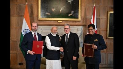 While the India-UK FTA negotiations were multifaceted, the agreement was not solely about lowering tariffs or increasing trade volumes; it was also about redefining economic diplomacy in a multipolar world. (Bloomberg) While the India-UK FTA negotiations were multifaceted, the agreement was not solely about lowering tariffs or increasing trade volumes; it was also about redefining economic diplomacy in a multipolar world. (Bloomberg)