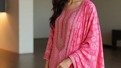 10 Georgette suits for women: Embrace ethnic vibes on a budget; Top picks (AI Generated) 10 Georgette suits for women: Embrace ethnic vibes on a budget; Top picks (AI Generated)