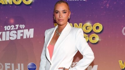 Teddi Mellencamp addresses alleged affair with horse trainer Simon Schroeder. (Getty Images via AFP) Teddi Mellencamp addresses alleged affair with horse trainer Simon Schroeder. (Getty Images via AFP)