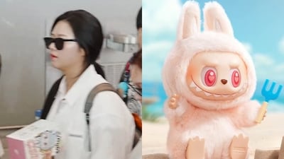 TWICE singer Jeongyeon; Labubu TWICE singer Jeongyeon; Labubu