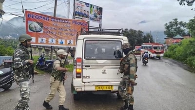 File photo: Security personnel conducting a search operation in Poonch (PTI) File photo: Security personnel conducting a search operation in Poonch (PTI)