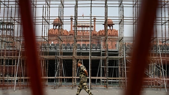 A team of the Special Cell conducted a drill on Saturday in which they entered the Red Fort premises in civil dress with a dummy bomb. (AFP)