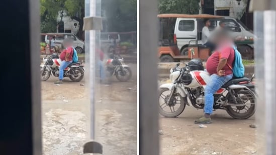 The man, who appeared unaware he was being filmed, became the subject of a cruel rant. (Instagram/iamkarsimran)