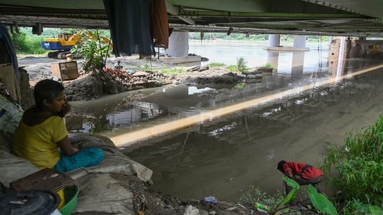 Last year, the river did not breach the warning level, peaking at 204.38m on September 26.(Sanchit Khanna/ Hindustan Times)