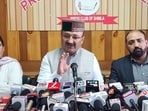 BJP state spokesperson and MLA Balbir Verma addressing the media during a press conference, in Shimla, on Tuesday. (Deepak Sansta/HT) BJP state spokesperson and MLA Balbir Verma addressing the media during a press conference, in Shimla, on Tuesday. (Deepak Sansta/HT)