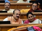 Chief minister Rekha Gupta with her cabinet colleague and law minister Ashish Sood at the Delhi assembly on Tuesday. (HT Photo) Chief minister Rekha Gupta with her cabinet colleague and law minister Ashish Sood at the Delhi assembly on Tuesday. (HT Photo)