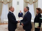 Russian President Vladimir Putin with Trump's Special Envoy Steve Witkoff ahead of their talks in Moscow