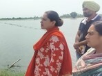 Taking stock of the situation on Tuesday, Fazilka deputy commissioner Amarpreet Kaur Sandhu said pumps had been deployed to drain water. (HT) Taking stock of the situation on Tuesday, Fazilka deputy commissioner Amarpreet Kaur Sandhu said pumps had been deployed to drain water. (HT)