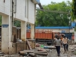 The oxygen cylinder plant, where the blast took place in Mohali’s Phase 9 on Wednesday morning, leaving two workers dead. (Sanjeev Sharma/HT) The oxygen cylinder plant, where the blast took place in Mohali’s Phase 9 on Wednesday morning, leaving two workers dead. (Sanjeev Sharma/HT)