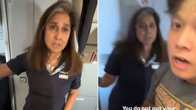 An American Airlines passenger was allegedly caught vaping in the bathroom by a flight attendant (Instagram/@kobe.pickleball) An American Airlines passenger was allegedly caught vaping in the bathroom by a flight attendant (Instagram/@kobe.pickleball)