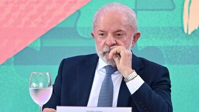 Brazil's President Luiz Inacio Lula da Silva attends the meeting of the Council for Sustainable Economic and Social Development in Brasilia on August 5, 2025. (Photo by EVARISTO SA / AFP) (AFP)