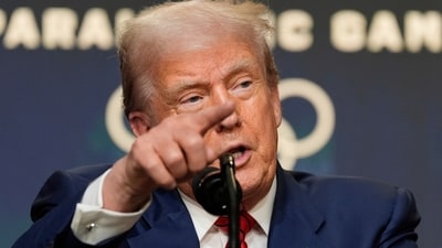 Earlier this year, Trump warned that he would hit Apple with a tariff of at least 25% if it didn’t move manufacturing of the iPhone to the US. (AP) Earlier this year, Trump warned that he would hit Apple with a tariff of at least 25% if it didn’t move manufacturing of the iPhone to the US. (AP)