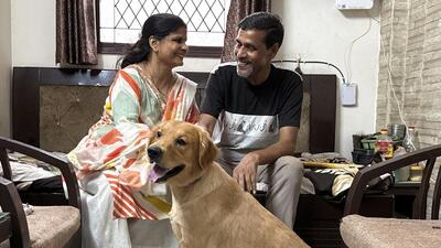 Ensconced in his living room, Mahesh Kumar, 60, is evaluating his life. (HT)