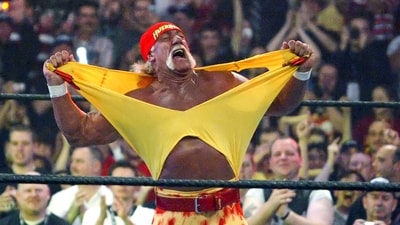 In this file photo, Hulk Hogan fires up the crowd between matches during WrestleMania 21 in Los Angeles. (AP) In this file photo, Hulk Hogan fires up the crowd between matches during WrestleMania 21 in Los Angeles. (AP)