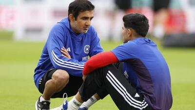 India head coach Gautam Gambhir speaks to Shubman Gill during practice ahead of the Oval Test in London. (Action Images via Reuters) India head coach Gautam Gambhir speaks to Shubman Gill during practice ahead of the Oval Test in London. (Action Images via Reuters)