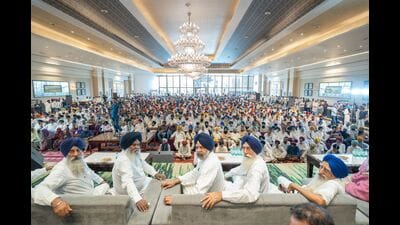 MLA Manpreet Singh Ayali with other Akali leaders during a gathering in Ludhiana on Wednesday. (HT Photo) MLA Manpreet Singh Ayali with other Akali leaders during a gathering in Ludhiana on Wednesday. (HT Photo)