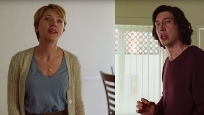 Scarlett Johansson and Adam Driver in a still from Marriage Story (2019)