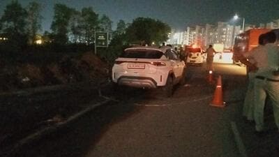 The car the victim was commuting in. (HT Photo) The car the victim was commuting in. (HT Photo)