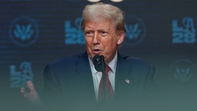 President Donald Trump answers questions from reporters on the White House campus on August 5, 2025, in Washington. (AP) President Donald Trump answers questions from reporters on the White House campus on August 5, 2025, in Washington. (AP)