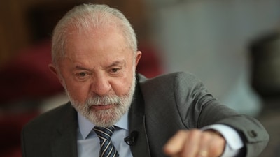 Brazil's President Luiz Inacio Lula da Silva speaks during an interview with Reuters at the Alvorada Palace, in Brasilia, Brazil, He said he was planning to ring PM Narendra Modi, Chinese President Xi Jinping and other leaders of BRICS. (REUTERS)