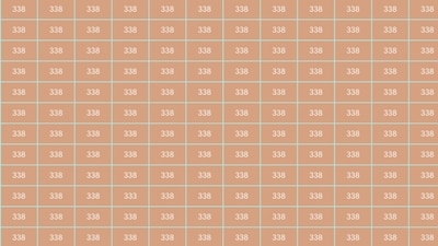Can you spot the hidden "333" among "338"? Can you spot the hidden "333" among "338"?