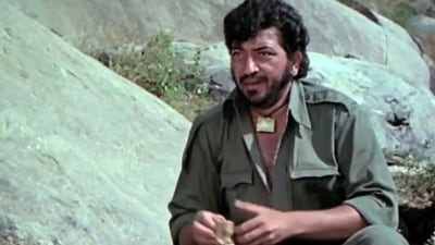 Amjad Khan played the iconic villain Gabbar Singh in Sholay. Amjad Khan played the iconic villain Gabbar Singh in Sholay.