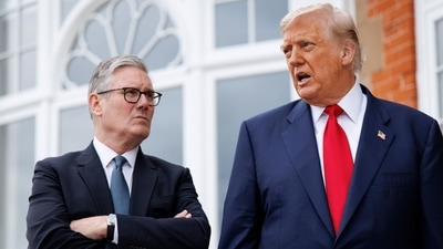 Prime Minister Keir Starmer, left, and President Donald Trump in Turnberry, Scotland, July 28. Prime Minister Keir Starmer, left, and President Donald Trump in Turnberry, Scotland, July 28.