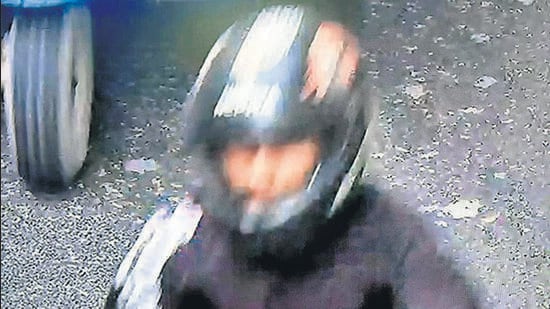 A CCTV grab of the alleged snatcher. (HT Photo)