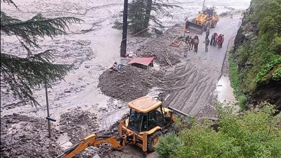 The 10 Army personnel, including a junior commissioned officer, were at their camp in Lower Harshil when the flash floods hit on Tuesday. (Sourced/ HT)