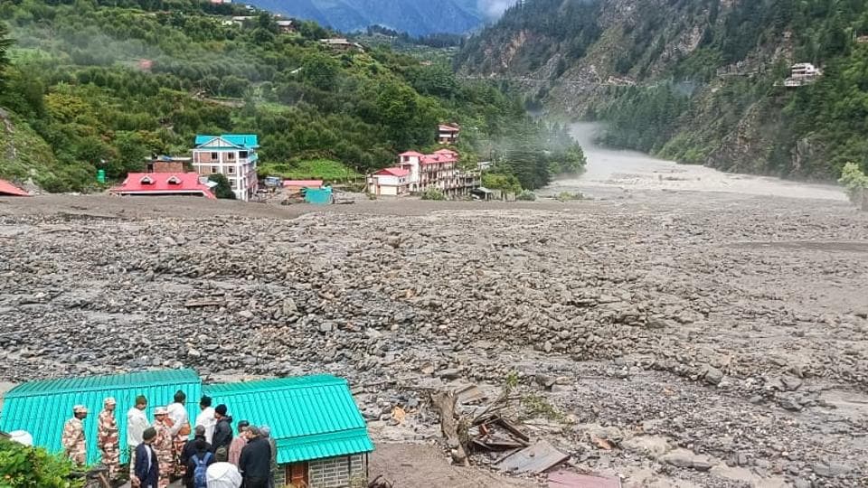 The ITBP said a fifth body was found in Dharali village near Harshil police station on Wednesday morning. (Sourced/ HT) The ITBP said a fifth body was found in Dharali village near Harshil police station on Wednesday morning. (Sourced/ HT)