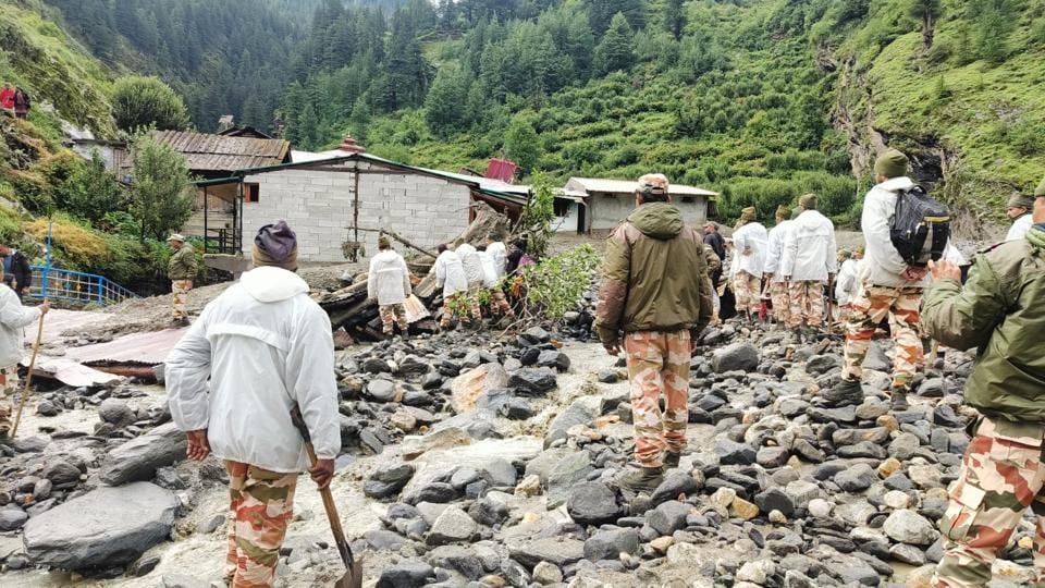 The Army and rescue teams are working at four locations — Dharali village, Lower Harshil, north of Dharali, and Gangotri — in Uttarkashi (Sourced/ HT) The Army and rescue teams are working at four locations — Dharali village, Lower Harshil, north of Dharali, and Gangotri — in Uttarkashi (Sourced/ HT)
