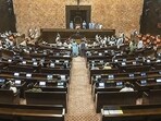 Opposition MPs create ruckus in Rajya Sabha during the Monsoon Session of the Parliament, in New Delhi on Wednesday. (ANI) Opposition MPs create ruckus in Rajya Sabha during the Monsoon Session of the Parliament, in New Delhi on Wednesday. (ANI)