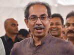 Shiv Sena (UBT) chief Uddhav Thackeray interacts with the media.